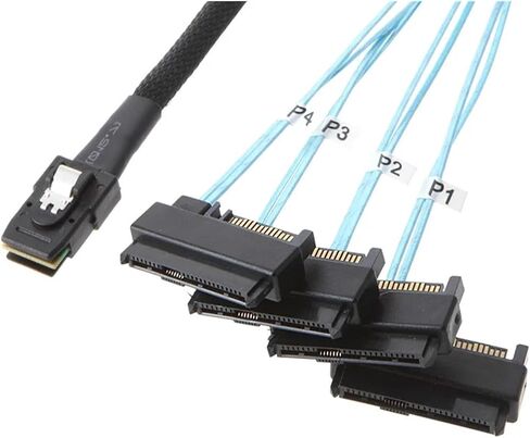 0.5M/1M M1NI S/AS 36P SFF-8087 إلى 4 SFF-8482 S/AS 29+15P SATA مع مستلزمات كمبيوتر Cable Cable SATA (0.5M) in Saudi Arabia