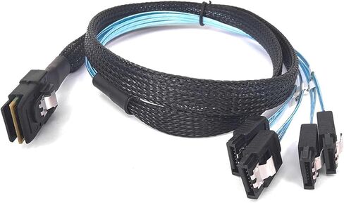 S/A/S SATA Cable M1NI S/AS SFF-8087 إلى 4 SATA Cable M1NI S/A/S 4I SFF8087 36P إلى 4 SATA 7 PIN CABLE 12GBPS لبيانات محرك الأقراص الصلبة الخادم in Saudi Arabia
