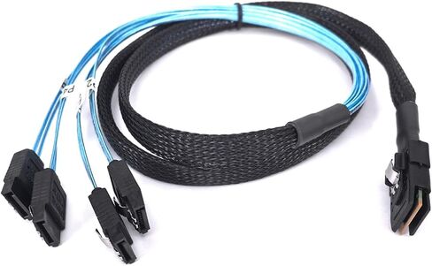 S/A/S SATA Cable M1NI S/AS SFF-8087 إلى 4 SATA Cable M1NI S/A/S 4I SFF8087 36P إلى 4 SATA 7 PIN CABLE 12GBPS لبيانات محرك الأقراص الصلبة الخادم in Saudi Arabia