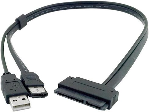 SATA 22PIN لسلطة الكابل ESATA فاصل USB سلك الطاقة 2.5 بوصة SATA 7+15PIN القرص الصلب إلى ESATA تمديد محول الحبل in Saudi Arabia