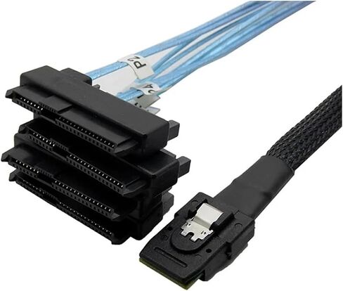4 S/كمحركات صلبة 36-Pin SFF-8087 إلى 4 S/AS 29-Pin SFF-8482 موصلات كابل مع وحدة تحكم طاقة SATA 15 دبوس (0.5M) in Saudi Arabia
