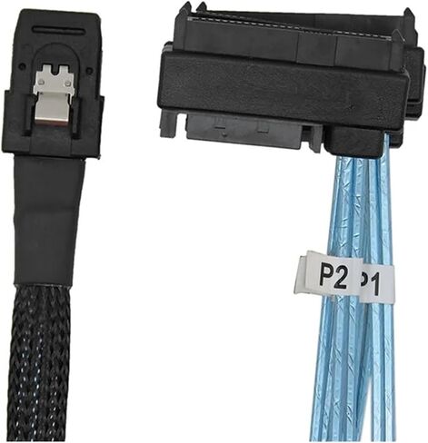 4 S/كمحركات صلبة 36-Pin SFF-8087 إلى 4 S/AS 29-Pin SFF-8482 موصلات كابل مع وحدة تحكم طاقة SATA 15 دبوس (0.5M) in Saudi Arabia