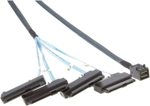 0.5m 1m N/ew SFF-8643 to 4 SFF-8482 Internal M1ni S/A/S 3.0 HD to 4 29pin SFF 8482 Connector with S/A/S 15pin Power Port 12GB/S Cable(1m) in Saudi Arabia