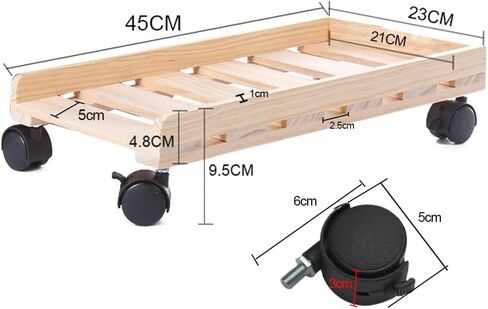 Caster Wooden Tower Heat Dissipation Moving CPU Stand Desktop PC Office Case Holder Rolling Wheels in Saudi Arabia