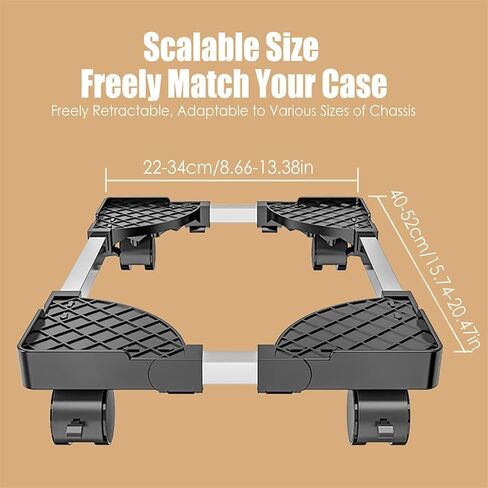 Mobile CPU Stand Computer Case Holder Most PC Accessories Bracket Cooling Base Pulley in Saudi Arabia