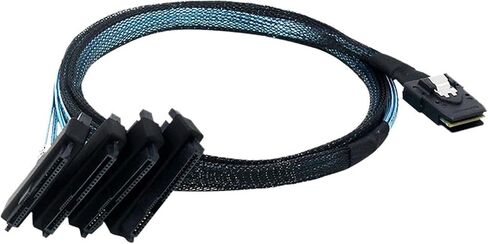 YXY S/A/S Cable Internal 36Pin M1ni S/A/S SFF-8087 Host to 4 SFF-8482 Target S/A/S Hard Disk and SATA Power Cable 50cm 100cm(0.5M) in Saudi Arabia