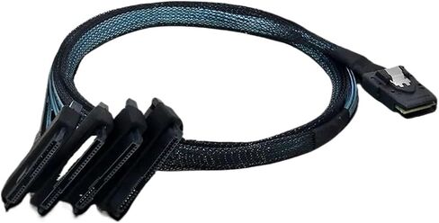 YXY S/A/S Cable Internal 36Pin M1ni S/A/S SFF-8087 Host to 4 SFF-8482 Target S/A/S Hard Disk and SATA Power Cable 50cm 100cm(0.5M) in Saudi Arabia