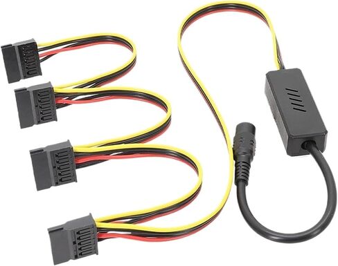 1Pcs N/ew Shell Design DC 5525 to SATA Hard Drive Power Supply Cable DC 12V to 4Pin HDD Cable Step-Down Voltage Regulator(1 SATA) in Saudi Arabia