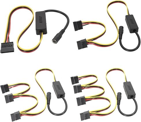 1Pcs N/ew Shell Design DC 5525 to SATA Hard Drive Power Supply Cable DC 12V to 4Pin HDD Cable Step-Down Voltage Regulator(1 SATA) in Saudi Arabia