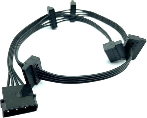 4Pin IDE 1 إلى 5 SATA 15PIN محرك الأقراص الصلبة ، سلك الكبلات لتوليد الطاقة لكبستور DIY SEVER 4PIN إلى 15PIN POWER in Saudi Arabia
