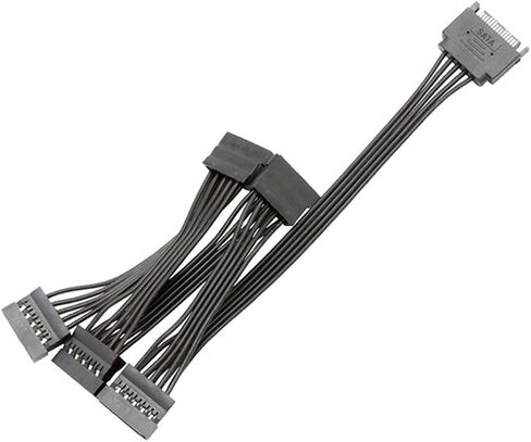 15 PIN Sata Power Splitter 15Pin SATA Male 1 to 3/4/5/6 Power Splitter Adapter Cable(5 SATA Female) in Saudi Arabia