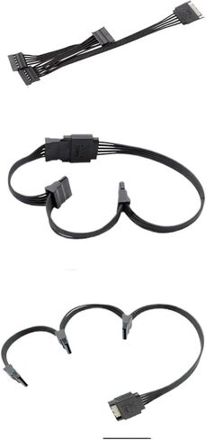 15 PIN Sata Power Splitter 15Pin SATA Male 1 to 3/4/5/6 Power Splitter Adapter Cable(5 SATA Female) in Saudi Arabia