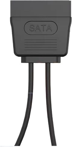 sata 1 ذكر إلى 2 daul female sata splith cable hard hdd 15pin 1 to 2 power adapter coll for computer y lape pc cable in Saudi Arabia