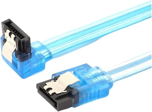 SATA 8P 3.0 III SATA3 6GB/S 15/20/30/50cm Straight&Curved Head High Speed Hard Drive Data Cable Double-Ended Iron Shrapnel(Curved Head 15cm) in Saudi Arabia