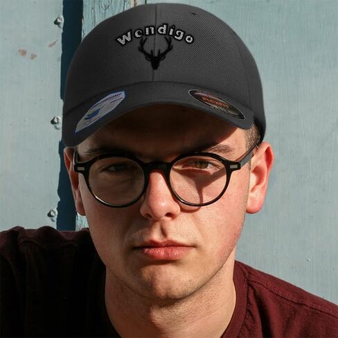 Custom Flexfit Hats for Men & Women Wendigo Mythical Creatures Polyester Dad Hat Baseball Cap in Saudi Arabia