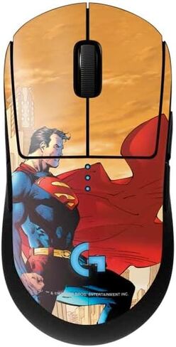Skinit Decal بشرة أخرى متوافقة مع G Pro Wireless Gaming Mouse - DC Comics Superman Logo Background Design in Saudi Arabia