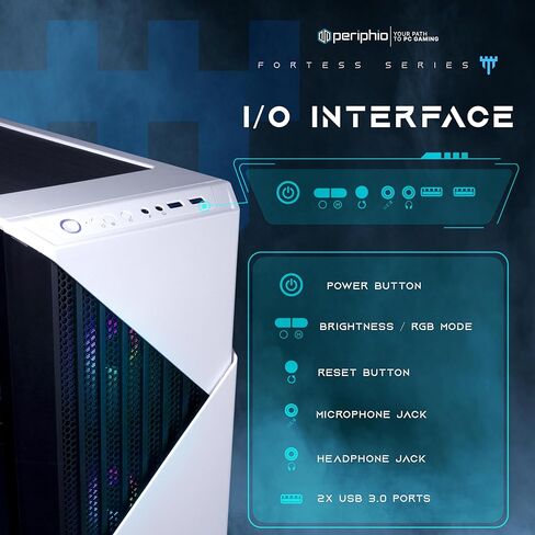 حزمة كمبيوتر سطح المكتب Periphio Gaming PC ، AMD Ryzen 5 مع رسومات VEGA 7 ، ذاكرة الوصول العشوائي 32GB ، 1 تيرابايت NVME ، مع الماوس للألعاب RGB ولوحة المفاتيح - مُلبي للألعاب للكمبيوتر الشخصي والوسائط والبث in Kuwait