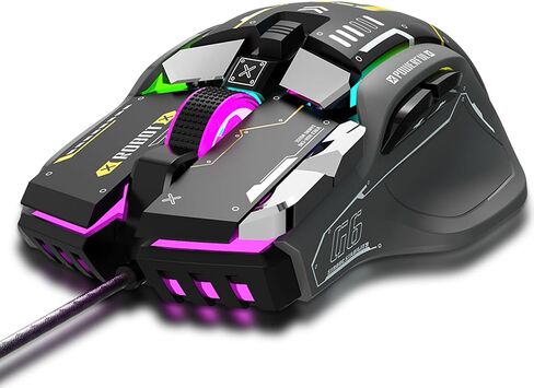 12800DPI مستشعرات بصري ، ألعاب سلكية خفيفة الوزن G6 12-مفتاح الألعاب الميكانيكية السلكية mosue التصميم المريح 10- مفتاح ماكرو القابل للبرمجة 6 سرعات قابلة للتعديل DPI 13 in Saudi Arabia