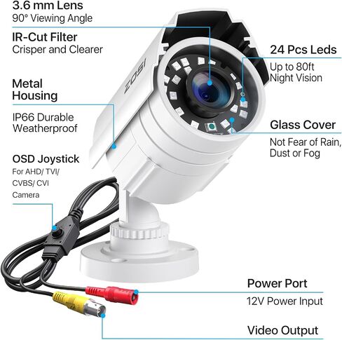 Zosi 32Ch 4K Poe Camera Camera System ، 16 × 8 ميجابكسل كاميرات خارجية داخلية ، صوت أحادي الاتجاه ، عدد الأشخاص ، الكشف عن الأشخاص/المركبات ، 16 ميناء 32 قناة NVR مع 4TB HDD للتسجيل التجاري 24/7 in Kuwait