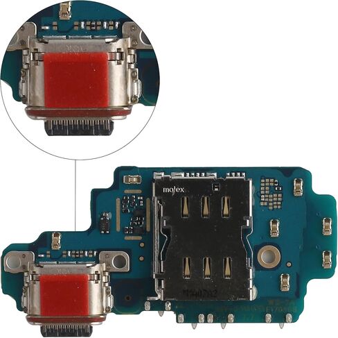 استبدال كابل موصل موصل موصل موصل USB الجديد لـ Galaxy S24 Ultra 5G SM-S928U SM-S928U1 Charger Dock Connector Board Flex Assembly Assembly-1 PCS in Saudi Arabia