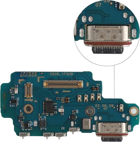 استبدال كابل موصل موصل موصل موصل USB الجديد لـ Galaxy S24 Ultra 5G SM-S928U SM-S928U1 Charger Dock Connector Board Flex Assembly Assembly-1 PCS in Saudi Arabia