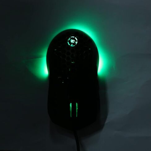 Mouse Ghoycomb Gaming Sanpyl ، RGB Backlight Mouse Computer Mouse مع 6 أزرار قابلة للبرمجة ، 7200 نقطة في البوصة USB خفيفة الوزن USB لجهاز الكمبيوتر المحمول للكمبيوتر (الأسود) in Kuwait