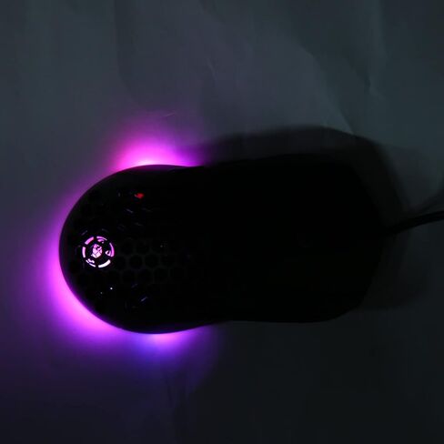 Mouse Ghoycomb Gaming Sanpyl ، RGB Backlight Mouse Computer Mouse مع 6 أزرار قابلة للبرمجة ، 7200 نقطة في البوصة USB خفيفة الوزن USB لجهاز الكمبيوتر المحمول للكمبيوتر (الأسود) in Kuwait