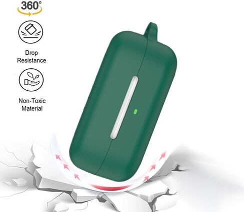 Case Compatible with Sony WF-C510 Soft Silicone Shockproof Protective Cover with Carabiner (Green) in Kuwait