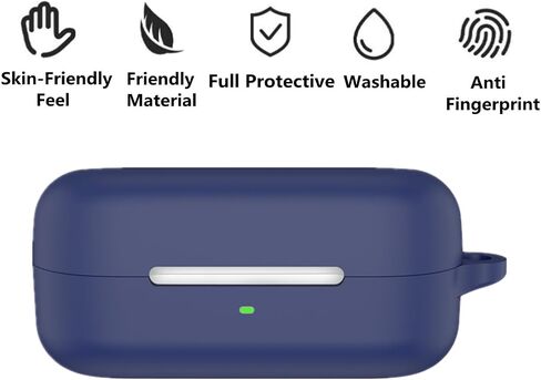 Case Compatible with Sony WF-C510 Soft Silicone Shockproof Protective Cover with Carabiner (Green) in Kuwait