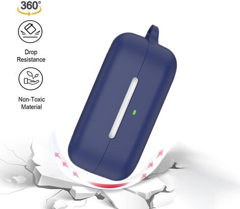 Case Compatible with Sony WF-C510 Soft Silicone Shockproof Protective Cover with Carabiner (Green) in Kuwait