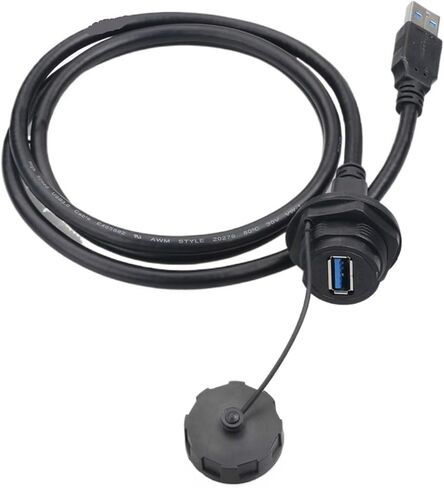 1PCS USB2.0 USB3.0 لوحة محول مقبس جبل مقبس ماء موصل بيانات سلك المقبس الإناث مع كابل 0.2M ~ 0.5M (USB2 M إلى F (0.3M)) in Saudi Arabia