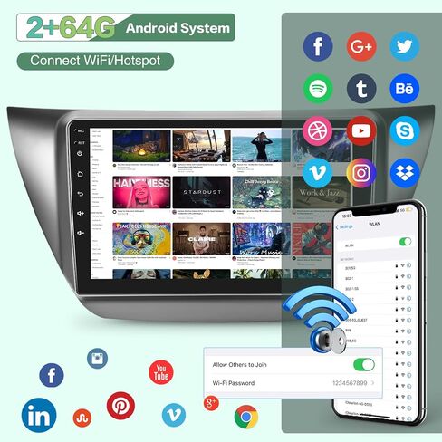 [2g+64g] راديو ل Mitsubishi Lancer 2000-2010 ، Android 9 بوصة شاشة Lancer Car Stero ، Carplay/Android Auto/EQ Audio/1080p/SWC/Bluetooth in Saudi Arabia