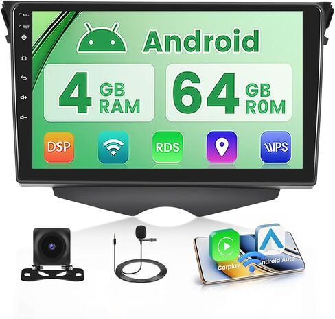 Radio 8Core Android 15-CAR Radio لـ Hyundai Veloster 2011-2017: 4+64G Stereo Car مع Carplay DSP Android Auto ، 9 بوصة 1280 * 720 شاشة تعمل باللمس مع Bluetooth 5.0 لراديو Veloster GPS FM RDS SWC in Saudi Arabia
