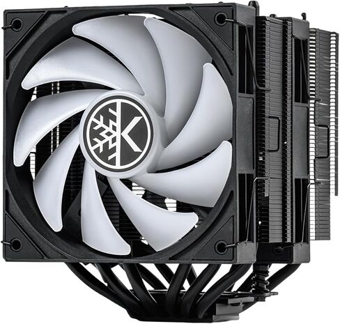 Kingcool Iron Wind 120 Argb Cpu Air Coolor ، 6 أنابيب حرارة وأبراج مزدوجة ، عشاق PWM مزدوجة 120 مم ، 1800 دورة في الدقيقة ، إضاءة ARGB ، مبرد الكمبيوتر لـ AMD AM4 AM5/ Intel LGA 1851/1700 ، Black in Kuwait