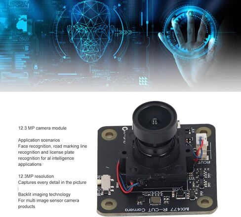 IMX477 وحدة الكاميرا 12.3MP 4056x3040 مستشعر RP 5 4B 3B 0 PICO مع تطبيقات الإضاءة الخلفية 90 ° FOV AI in Kuwait