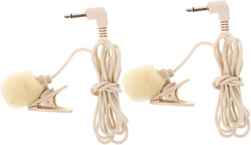 Vicasky 2PCS Clip Lavalier Microphone لتسجيل الفيديو الموصل MIC المحمول لكاميرات الهواتف الذكية وأجهزة الكمبيوتر المحمولة للصوت للمقابلات والغناء in Saudi Arabia