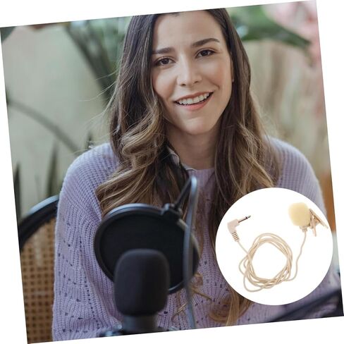 Vicasky 2PCS Clip Lavalier Microphone لتسجيل الفيديو الموصل MIC المحمول لكاميرات الهواتف الذكية وأجهزة الكمبيوتر المحمولة للصوت للمقابلات والغناء in Saudi Arabia