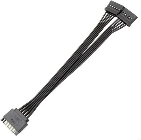 Q6PA 15 Pin Male to Female Power Splitter Adapter Cable 18AWG Serial ATA Hard Extension Cable(22cm) in Saudi Arabia