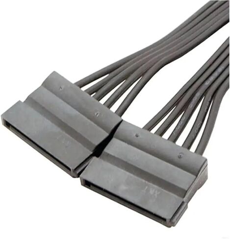 Q6PA 15 Pin Male to Female Power Splitter Adapter Cable 18AWG Serial ATA Hard Extension Cable(22cm) in Saudi Arabia