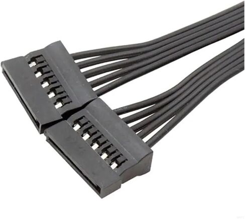 Q6PA 15 Pin Male to Female Power Splitter Adapter Cable 18AWG Serial ATA Hard Extension Cable(22cm) in Saudi Arabia