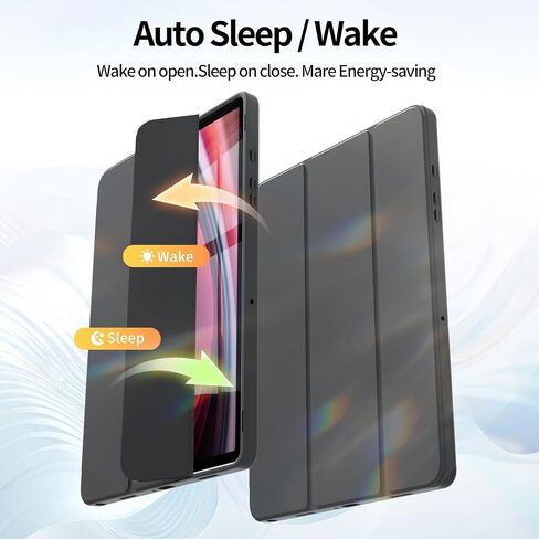 علبة Samsung Galaxy Tab A9 8.7 بوصة 2023 (SM-X110/X115/X117) ، حالة TRIFOLD SMART SMART SMIT مع قشرة TPU الناعمة لـ Samsung Galaxy Tab A9 ، Black Tablet in Kuwait
