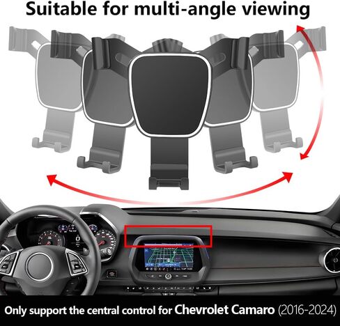 Car Phone Holder for Chevrolet Chevy Camaro 2016 2017 2018 2019 2020 2021 2022 2023 2024 Auto Accessories Navigation Bracket Interior Screen Decoration Dash Board Mobile Cell Phone Mount case in Saudi Arabia
