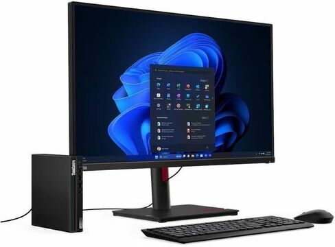 Lenovo ThinkCentre M75Q Gen 5 12RQ000Mus كمبيوتر سطح المكتب - AMD Ryzen 7 Pro 8700ge - 16 GB - 512 GB SSD - Tiny - Black in Saudi Arabia