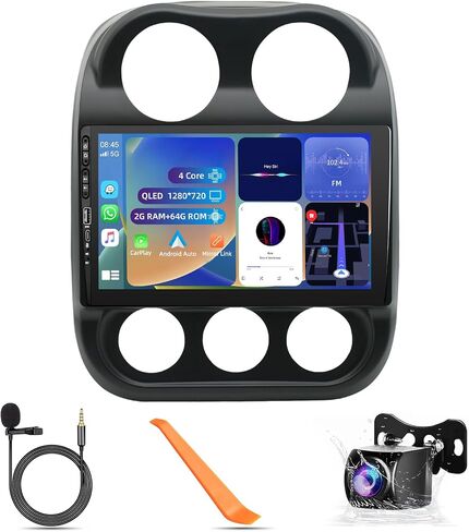 Android 13.0 2g 64g Car Stereo Carplay/Auto/Mirror Link لـ Jeep Compass Patriot 2010-2016 ، 10.1 " in Saudi Arabia