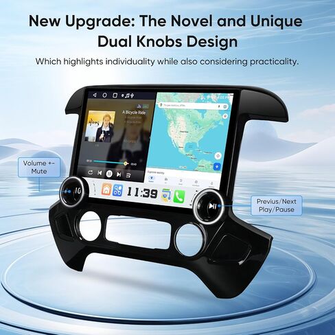 13.1inch سيار راديو ستيريو لـ Chevy Silverado GMC Sierra 2014-2018 مع Carplay اللاسلكي Android Auto GPS Mavigation Touchnes Bluetooth 5G WiFi Unit Present in Saudi Arabia
