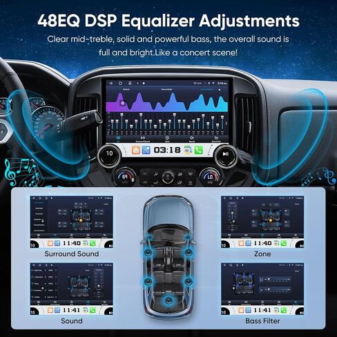 13.1inch سيار راديو ستيريو لـ Chevy Silverado GMC Sierra 2014-2018 مع Carplay اللاسلكي Android Auto GPS Mavigation Touchnes Bluetooth 5G WiFi Unit Present in Saudi Arabia