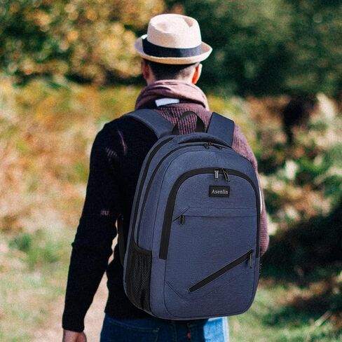 حقيبة ظهر لأجهزة الكمبيوتر المحمولة Asenlin Travel للنساء والرجال ، والأعمال المحمولة ذات الأعمال المحمولة القوية المحمولة سليمة حقيبة ظهر محمولة مع ميناء شحن USB ، وتناسب 15.6 بوصة كوليدر in Kuwait