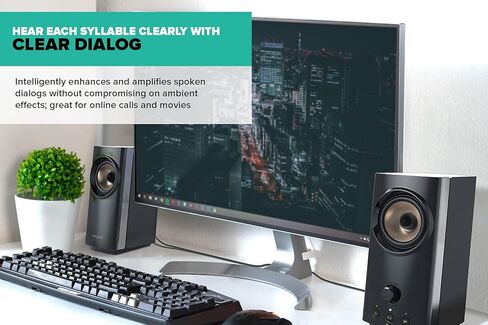 Creative T60 2.0 مكبرات صوت مكتب سطح المكتب HI-FI الإبداعي مع مربع حوار وحيط بواسطة Sound Blaster ، صوت USB-C ، موانئ ميكروفون وسماعات الرأس ، Bluetooth 5.0 ، ما يصل إلى 60 واط طاقة ذروة ، لأجهزة الكمبيوتر وأجهزة الكمبيوتر المحمولة (متجددة) in Kuwait