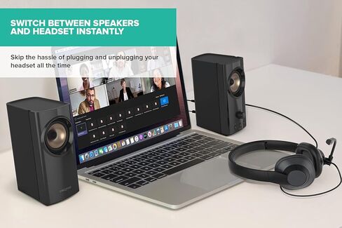 Creative T60 2.0 مكبرات صوت مكتب سطح المكتب HI-FI الإبداعي مع مربع حوار وحيط بواسطة Sound Blaster ، صوت USB-C ، موانئ ميكروفون وسماعات الرأس ، Bluetooth 5.0 ، ما يصل إلى 60 واط طاقة ذروة ، لأجهزة الكمبيوتر وأجهزة الكمبيوتر المحمولة (متجددة) in Kuwait