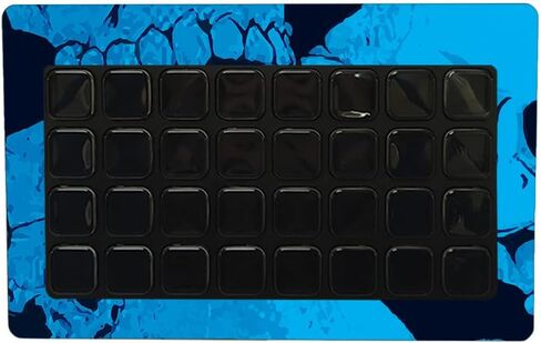 Maysyskins الجلد متوافق مع Elgato Stream Deck XL - جماجم زرقاء | غلاف الالتفاف الواقي ، الدائم ، والفريد من نوعه | من السهل تطبيق الأنماط وإزالتها وتغييرها | صنع في الولايات المتحدة in Saudi Arabia